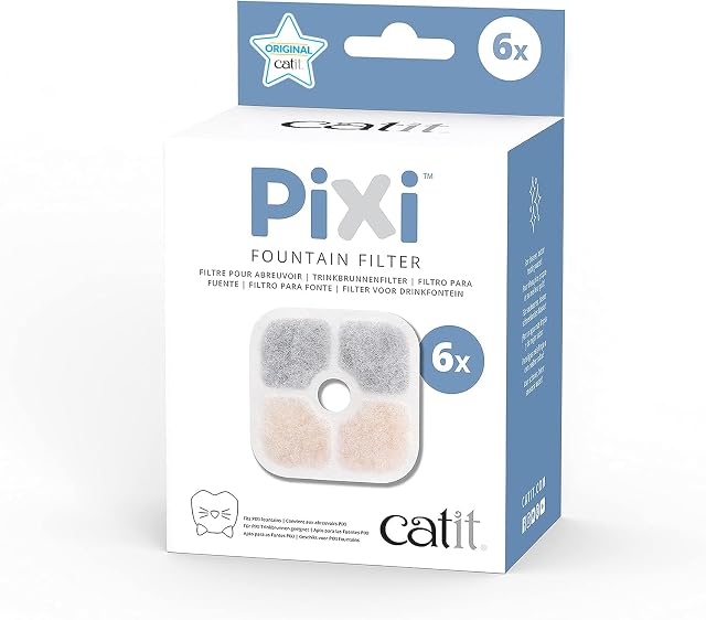 Filtres de rechange pour fontaine Catit PIXI, lot de six