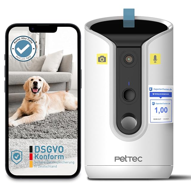 Caméra pour animaux PetTec 360 avec distributeur automatique