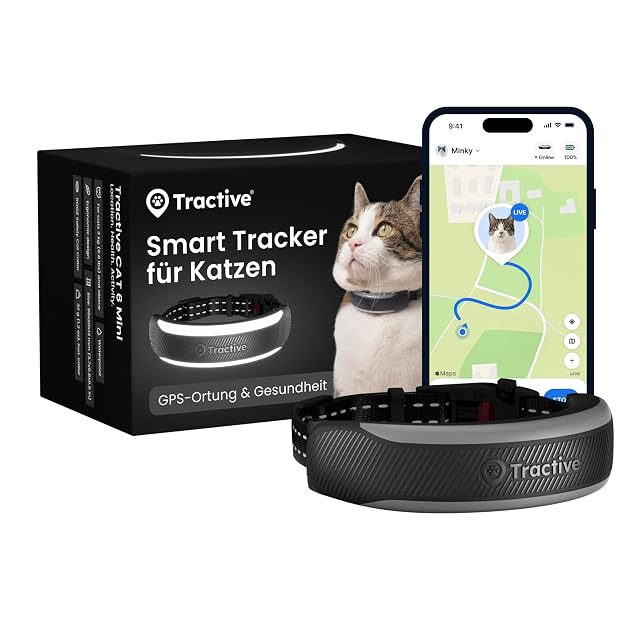 Traceur GPS Tractive Cat Mini avec collier intégré